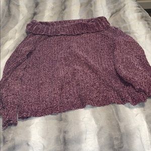 Purple/mauve off the shoulder sweater